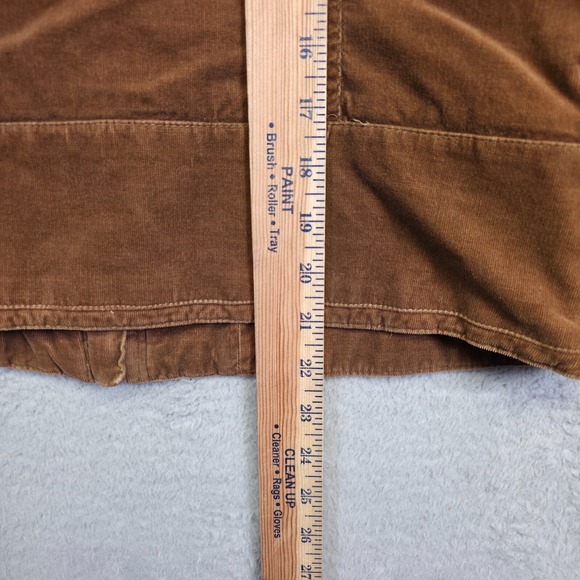 Maurices Jacket Womens L Brown Corduroy Floral Embroidered Utility Western Y2K - Picture 11 of 15